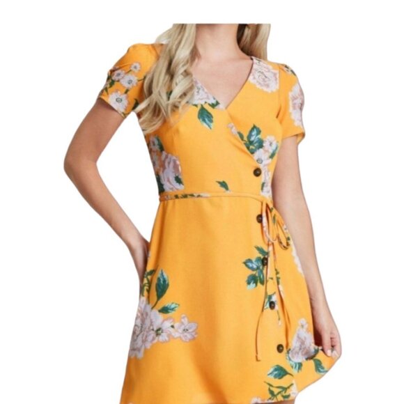 Petite Marigold Floral Belted Tea Dress - ASOS River Island size 4P - Picture 13 of 13